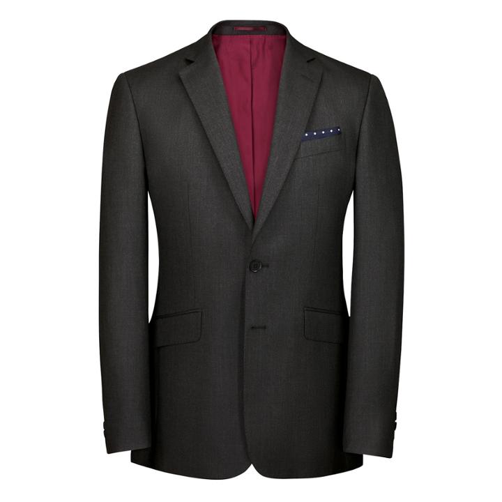 Charles Tyrwhitt Charles Tyrwhitt Charcoal Burlington Birdseye Half Canvas Classic Fit Suit Jacket (36 Regular)