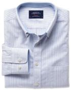 Charles Tyrwhitt Charles Tyrwhitt Classic Fit Blue Stripe Washed Oxford Shirt
