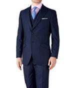 Charles Tyrwhitt Charles Tyrwhitt Navy Slim Fit British Panama Luxury Suit Jacket