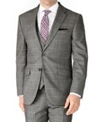Charles Tyrwhitt Charles Tyrwhitt Grey Check Slim Fit Twill Business Suit Wool Jacket Size 36