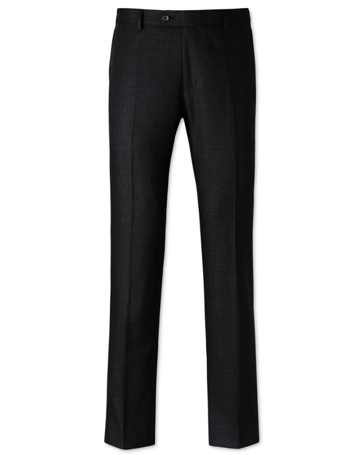  Charcoal Slim Fit Business Suit Wool Pants Size W38 L38 By Charles Tyrwhitt