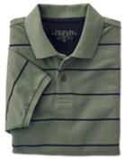 Charles Tyrwhitt Charles Tyrwhitt Slim Fit Green And Navy Striped Pique Polo Shirt