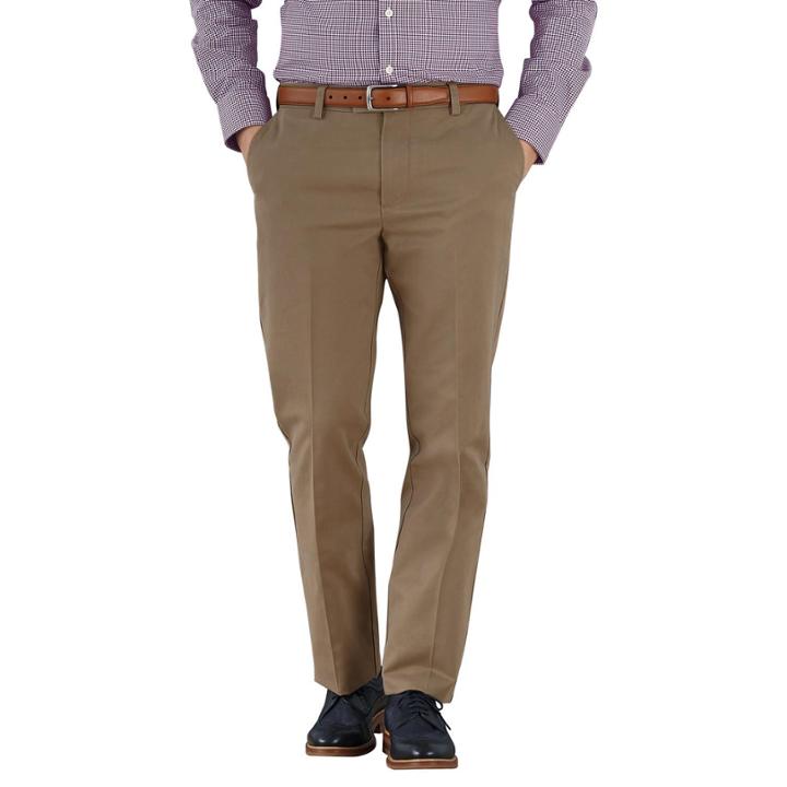 Charles Tyrwhitt Charles Tyrwhitt Stone Flat Front Slim Fit Non-iron Chinos (30w X 32l)