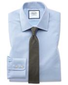  Extra Slim Fit Sky Blue Cube Weave Egyptian Cotton Dress Shirt Single Cuff Size 16/34 By Charles Tyrwhitt