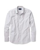 Charles Tyrwhitt Charles Tyrwhitt Slim Fit Silver Grey End-on-end Cotton Dress Shirt Size Small