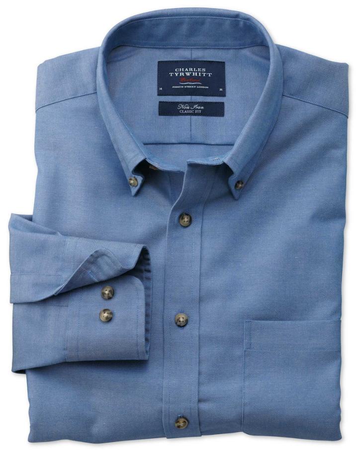 Charles Tyrwhitt Charles Tyrwhitt Classic Fit Non-iron Twill Blue Shirt