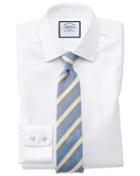 Charles Tyrwhitt Classic Fit Non-iron Step Weave White Cotton Dress Shirt French Cuff Size 15/33 By Charles Tyrwhitt