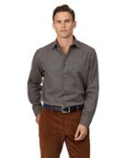  Classic Fit Brown Puppytooth Winter Flannel Cotton Casual Shirt Single Cuff Size Medium By Charles Tyrwhitt