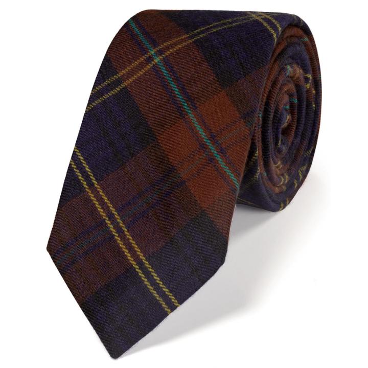 Charles Tyrwhitt Charles Tyrwhitt Classic Slim Brown Check Country Tie