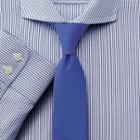 Charles Tyrwhitt Charles Tyrwhitt Extra Slim Fit Non-iron Spread Collar Textured Stripe Blue Shirt