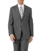  Charcoal Classic Fit Panama Puppytooth Business Suit Wool Jacket Size 38 By Charles Tyrwhitt