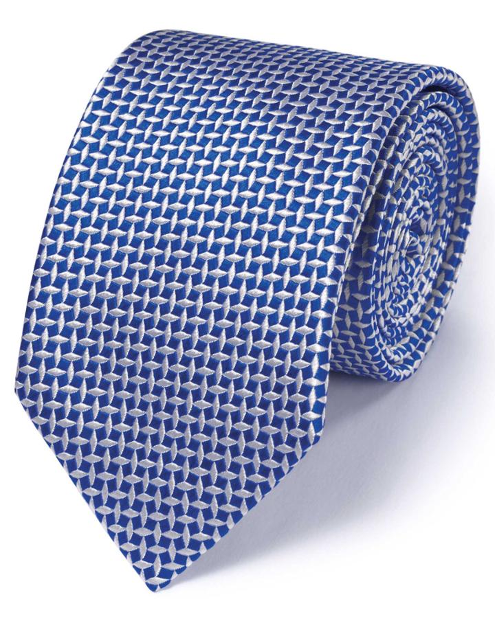 Charles Tyrwhitt Royal Silk Diamond Lattice Classic Tie By Charles Tyrwhitt