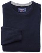Charles Tyrwhitt Navy Merino Cotton Crew Neck Wool Sweater Size Xl By Charles Tyrwhitt