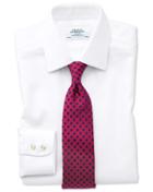  Extra Slim Fit Non-iron Square Weave White Cotton Dress Shirt Single Cuff Size 15.5/35 By Charles Tyrwhitt