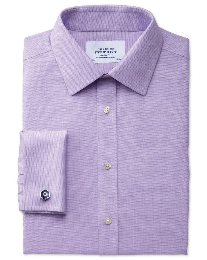 Charles Tyrwhitt Charles Tyrwhitt Extra Slim Fit Non-iron Micro Spot Lilac Shirt