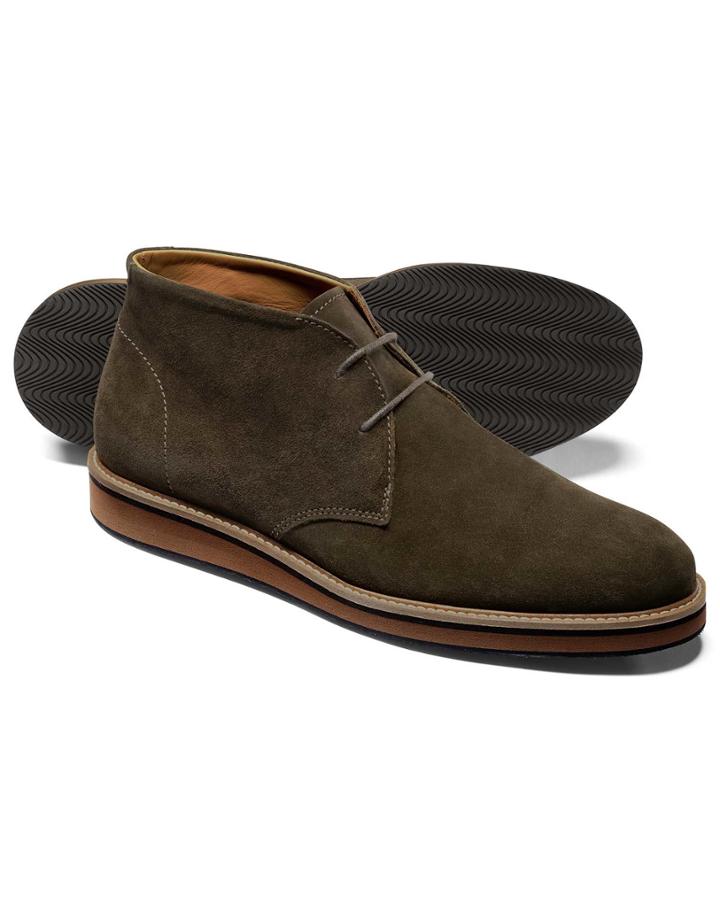 Charles Tyrwhitt Olive Suede Lightweight Chukka Boot Size 11 By Charles Tyrwhitt