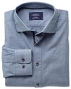 Charles Tyrwhitt Slim Fit Spread Collar Popover Sky Blue Cotton Casual Shirt Single Cuff Size Small By Charles Tyrwhitt