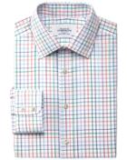 Charles Tyrwhitt Charles Tyrwhitt Classic Fit Non-iron Multi Check Orange And Blue Shirt