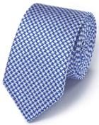Charles Tyrwhitt Slim Blue Silk Classic Puppytooth Tie By Charles Tyrwhitt