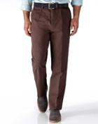 Charles Tyrwhitt Charles Tyrwhitt Brown Classic Fit Single Pleat Cotton Chino Pants Size W32 L30