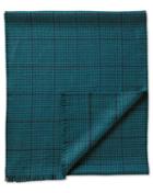  Teal Dogstooth Merino Scarf By Charles Tyrwhitt