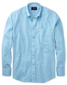 Charles Tyrwhitt Charles Tyrwhitt Slim Fit Aqua Blue Cotton Dress Shirt Size Large