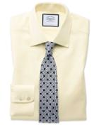  Classic Fit Egyptian Cotton Royal Oxford Yellow Dress Shirt French Cuff Size 16/33 By Charles Tyrwhitt