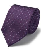  Purple And Sky Silk Textured Spot Stain Resistant Classic Tie By Charles Tyrwhitt