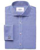 Charles Tyrwhitt Charles Tyrwhitt Extra Slim Fit Spread Collar Non-iron Twill Mid Blue Cotton Dress Shirt Size 14.5/32