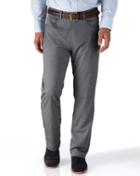 Charles Tyrwhitt Charles Tyrwhitt Grey Classic Fit 5 Pocket Textured Dobby Trousers