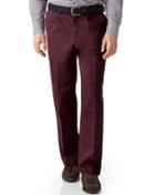 Charles Tyrwhitt Charles Tyrwhitt Wine Classic Fit Single Pleat Cotton Chino Pants Size W30 L38