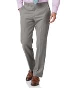  Silver Classic Fit Italian Suit Trousers Size W38 L32 By Charles Tyrwhitt