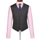 Charles Tyrwhitt Charles Tyrwhitt Grey Herringbone Wool Vest Size 48