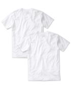  2 Pack White V-neck Cotton Undershirt T-shirts Size Large By Charles Tyrwhitt