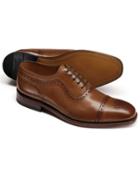  Brown Goodyear Welted Oxford Brogue Shoe Size 8 By Charles Tyrwhitt