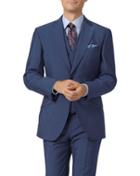  Blue Slim Fit Italian Wool Luxury Suit Viscose Jacket Size 36 By Charles Tyrwhitt