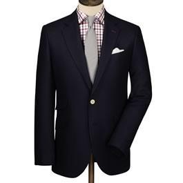 Charles Tyrwhitt Navy Wool Linen Classic Fit Summer Blazer