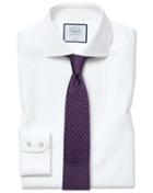  Extra Slim Fit Non-iron White Oxford Stretch Cotton Dress Shirt Single Cuff Size 15/32 By Charles Tyrwhitt
