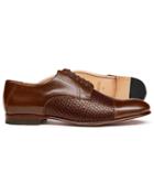  Tan Woven Derby Shoes Size 11.5 By Charles Tyrwhitt