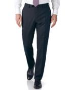 Charles Tyrwhitt Charles Tyrwhitt Airforce Blue Slim Fit End-on-end Business Suit Wool Pants Size W30 L38