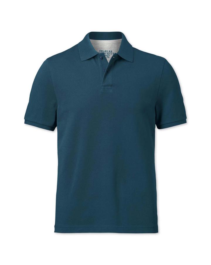 Charles Tyrwhitt Charles Tyrwhitt Slim Fit Teal Pique Polo