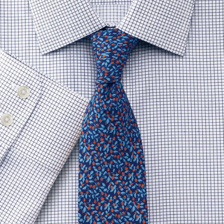 Charles Tyrwhitt Charles Tyrwhitt Extra Slim Fit Non-iron Windsor Check Navy Shirt