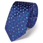 Charles Tyrwhitt Charles Tyrwhitt Luxury Slim Navy Multi Spot Floral Tie