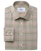 Charles Tyrwhitt Charles Tyrwhitt Classic Fit Country Check Pink And Green Cotton Dress Shirt Size 15/33