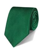 Charles Tyrwhitt Green Classic Plain Silk Tie By Charles Tyrwhitt
