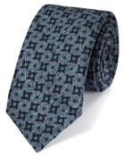 Charles Tyrwhitt Charles Tyrwhitt Indigo Silk Mix Printed Donegal Luxury Tie
