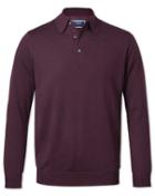  Wine Wool Polo Collar Merino Sweater Size Xs By Charles Tyrwhitt