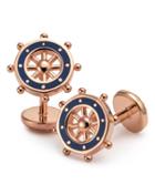 Charles Tyrwhitt Charles Tyrwhitt Navy Wheel Cufflinks