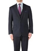 Charles Tyrwhitt Navy Slim Fit End-on-end Business Suit Wool Jacket Size 36 By Charles Tyrwhitt