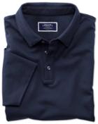  Navy Jersey Cotton Polo Shirt Size Large By Charles Tyrwhitt
